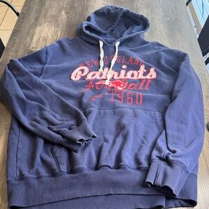 NFL Navy & Red Patriots Pullover Hoodie